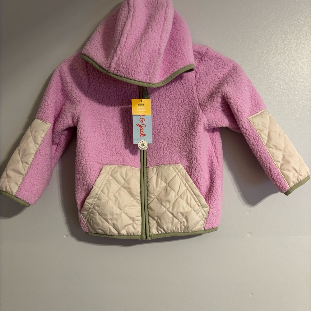 Cat & Jack Pink and Cream Kids Jacket